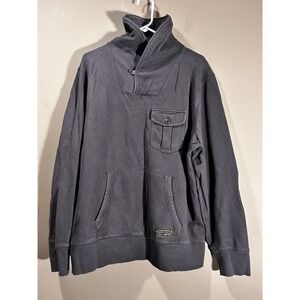 LL Bean x Todd Snyder Shawl Collar Pullover Mens Gray Sz XL Organic Cotton